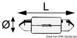 Cartridge žiarovka 24V 10W